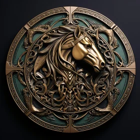 Celtic Horse Art Medallion