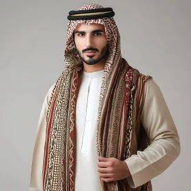 Middle Eastern Man in Cultural Attire