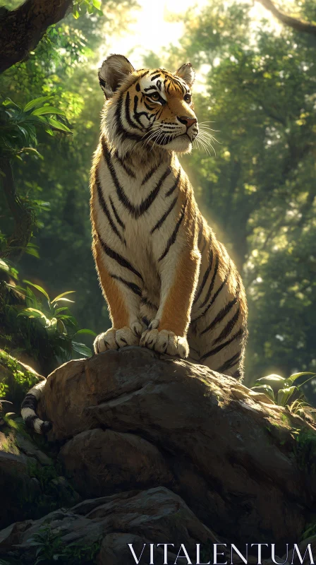 Regal Tiger in its Natural Habitat AI Image