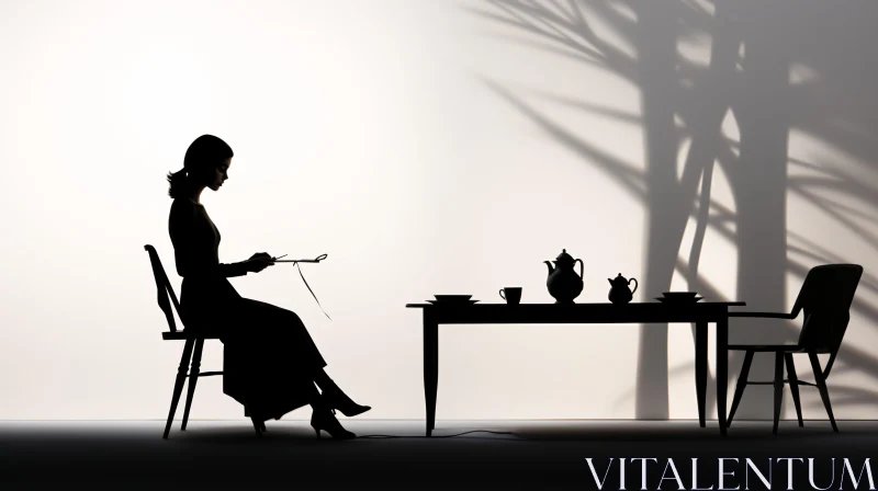 AI ART Chic Silhouette in Minimalist Setting