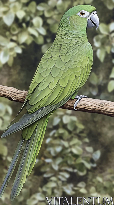 AI ART Vivid Parrot on Branch