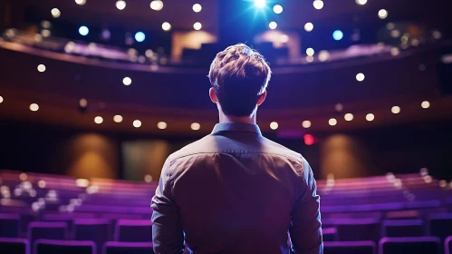 Solo Performer in Illuminated Theater