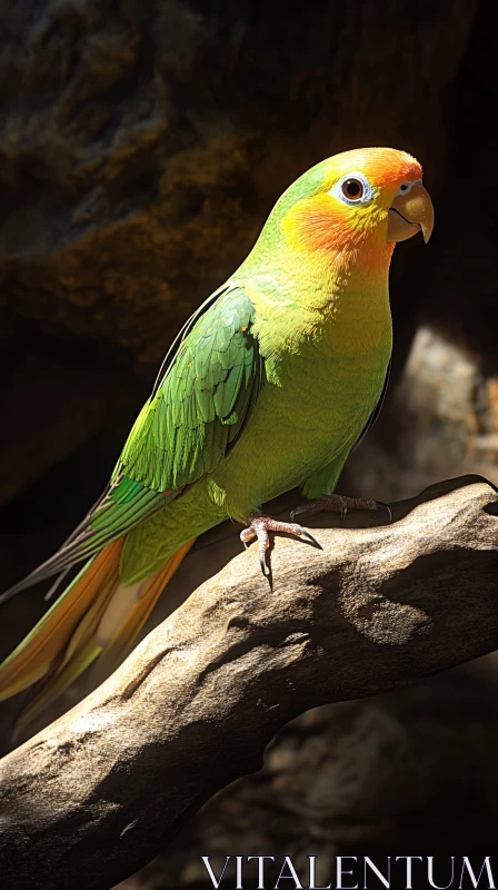 Colorful Parrot in Natural Habitat AI Image