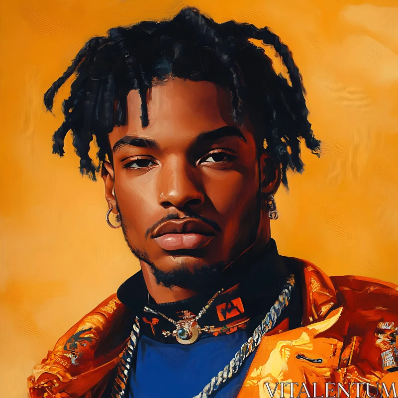 Modern Man Portrait with Fashionable Accessories