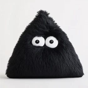 Playful Furry Triangle with Large Eyes