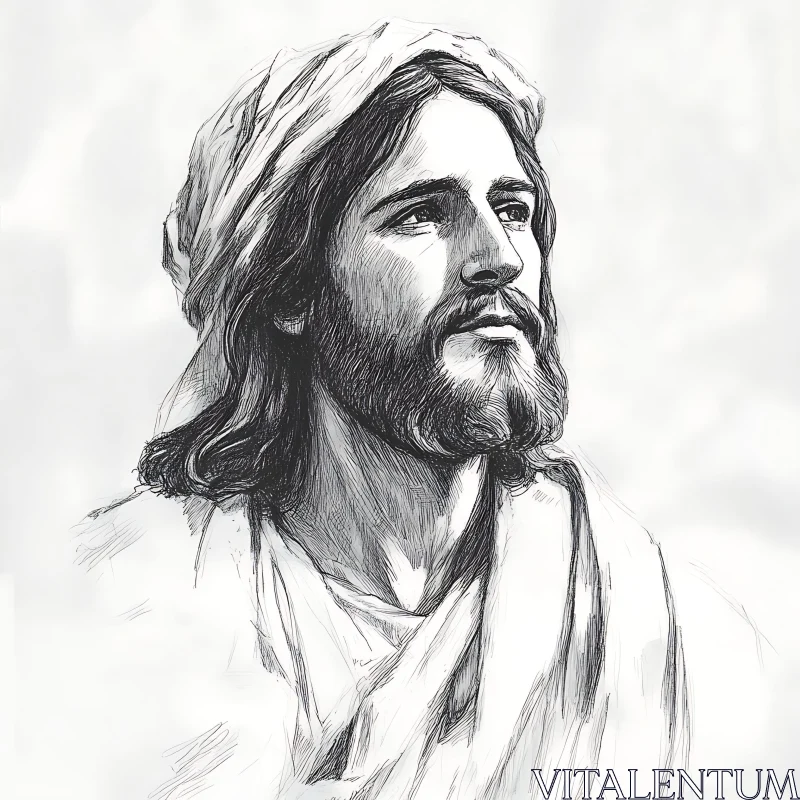 Contemplative Portrait of a Bearded Man