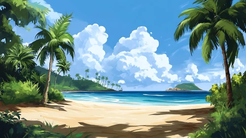 Idyllic Tropical Paradise Beach View