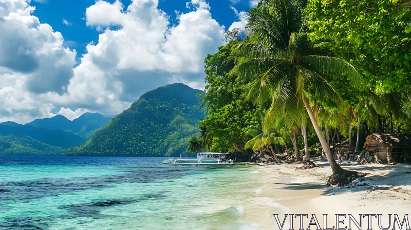 Serene Beachfront Scenic View