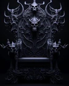 Dark Gothic Skull Throne