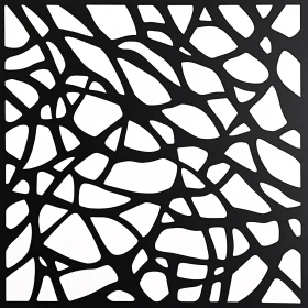 Intricate Black and White Mosaic Pattern