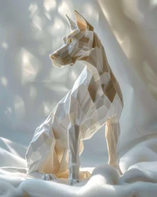 Abstract Polygonal Dog Art