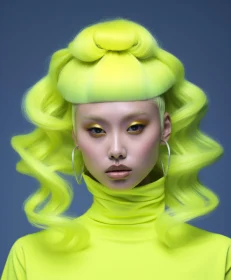 Avant-Garde Neon Fashion and Makeup