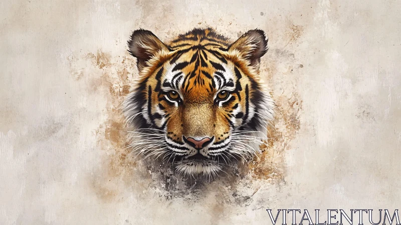 AI ART Majestic Tiger Face Art