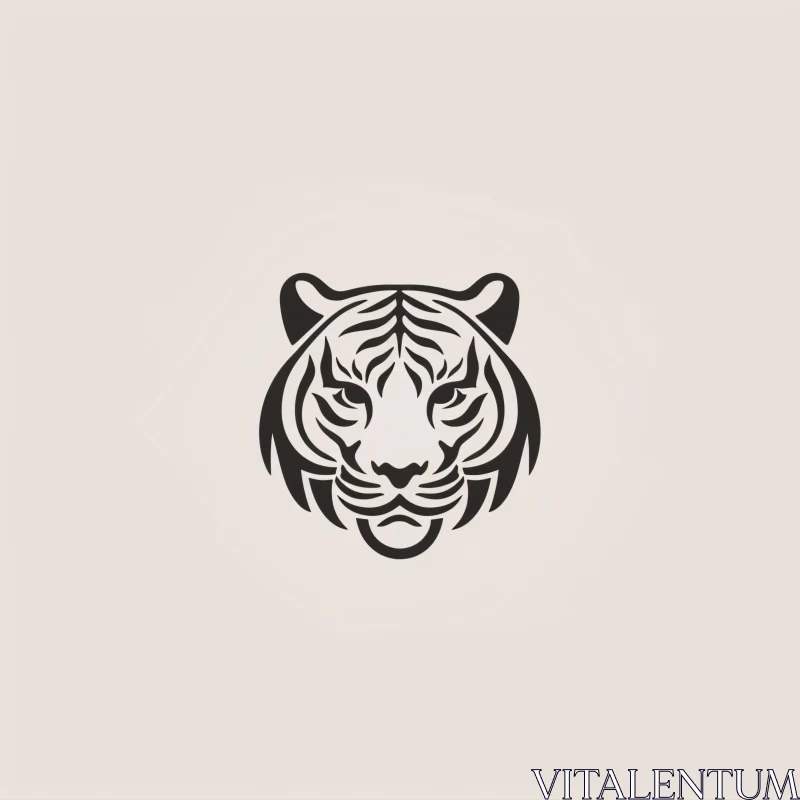 AI ART Elegant Abstract Tiger Face Art