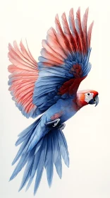 Colorful Macaw Soaring