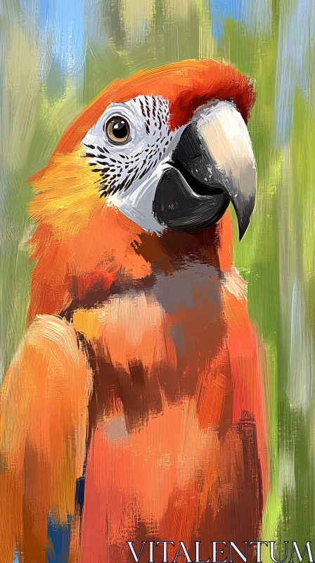 AI ART Colorful Parrot Painting