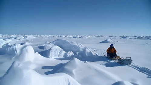 Expansive Winter Landscape with Sleigh