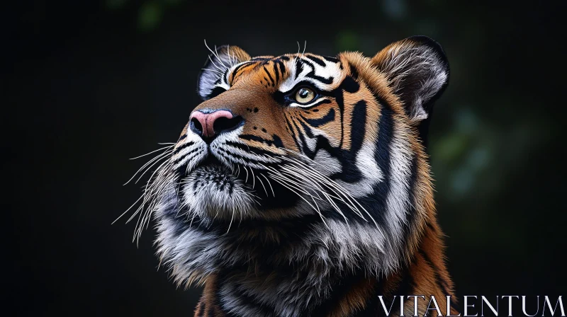 Tiger Portrait in Nature AI Image