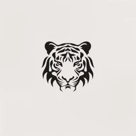 Majestic Tiger Face Stencil Design