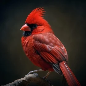 Majestic Red Cardinal on a Branch