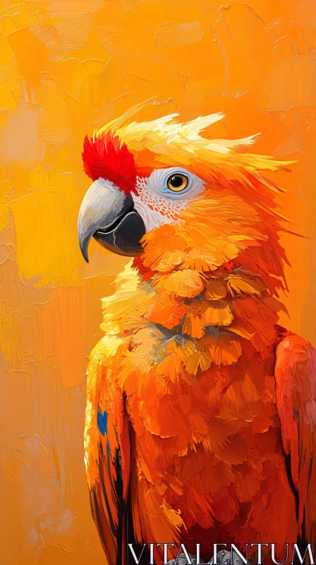 AI ART Colorful Parrot Portrait