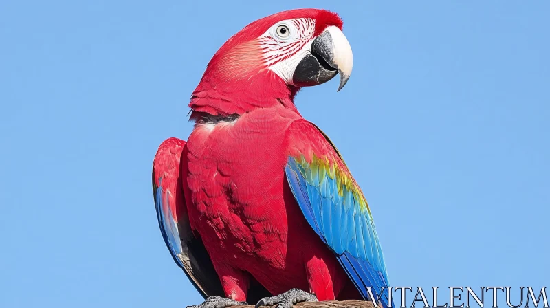 AI ART Colorful Parrot Perched