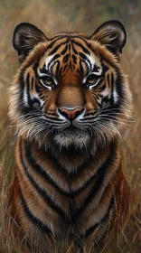 Close-Up of a Tiger in the Wild