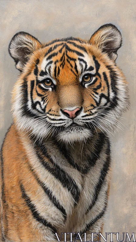 Intricate Tiger Portrait AI Image