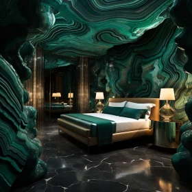 Elegant Malachite Styled Bedroom