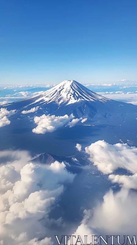 Aerial Mountain Beauty AI Image