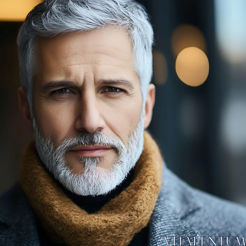 Stylish Older Man Portrait AI Image