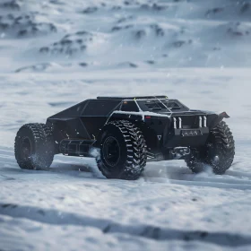 All-Terrain Vehicle in Winter Landscape