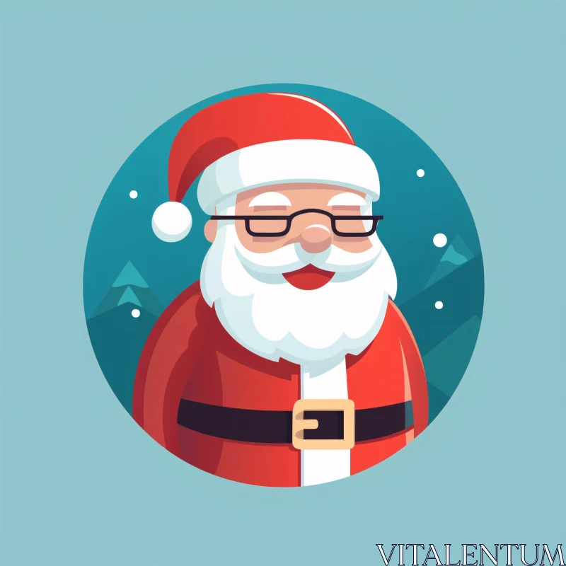 AI ART Santa Claus Festive Cartoon Image