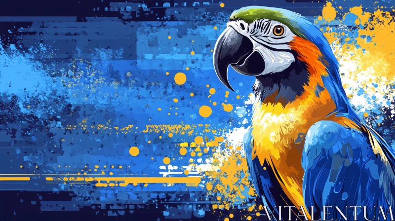 AI ART Vibrant Parrot Painting