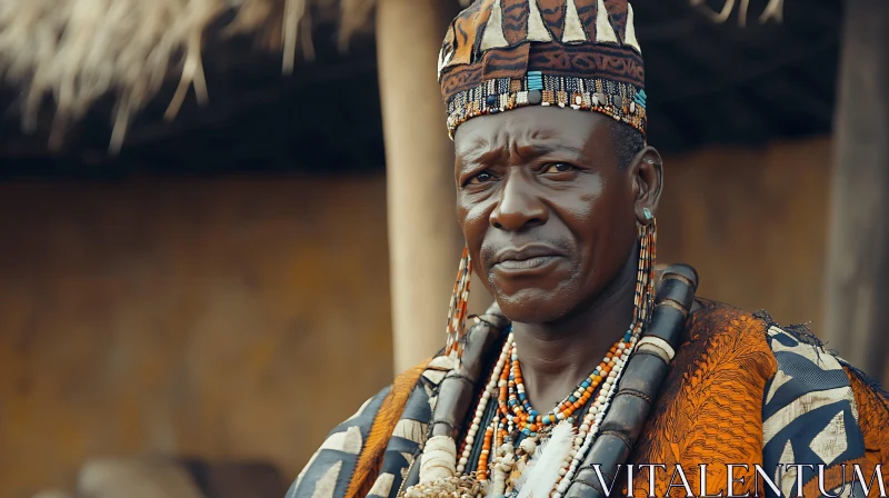 Cultural Ceremony: Man in Traditional Clothing AI Image