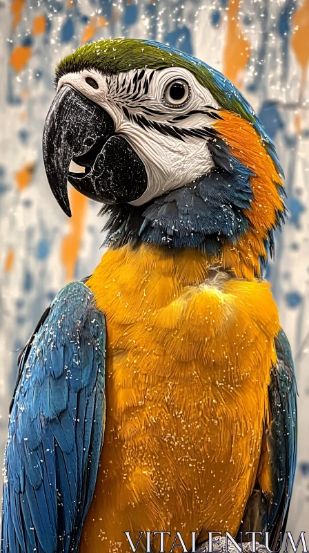 Colorful Exotic Bird Portrait AI Image