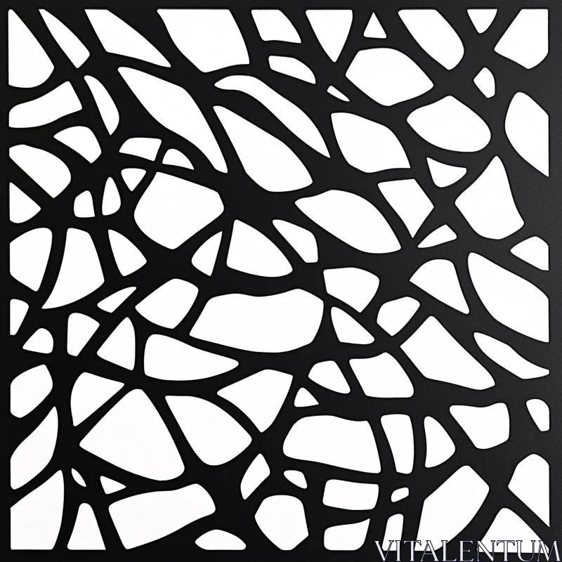 Intricate Black and White Mosaic Pattern AI Image