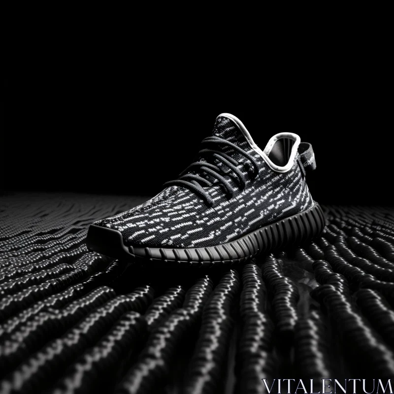 Monochrome Sneaker Fashion AI Image