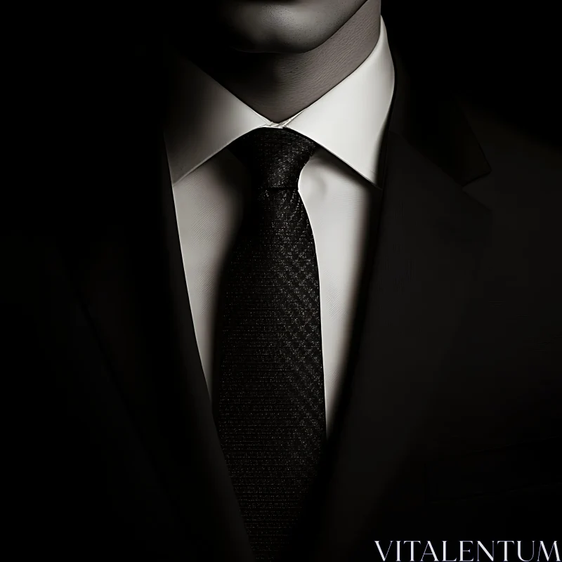 Elegant Business Attire in Shadows AI Image