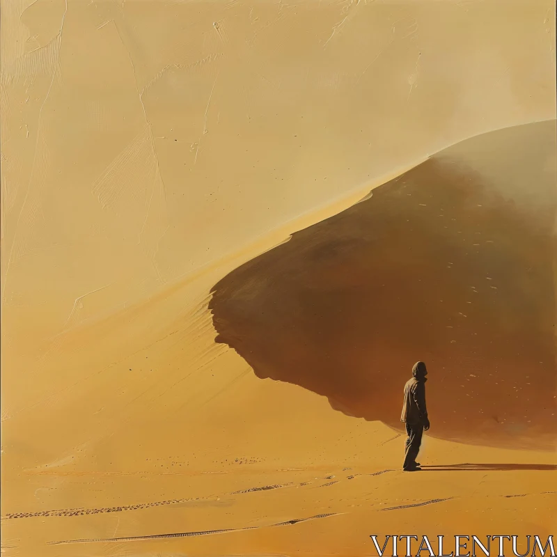 Isolation in the Desert Sands AI Image