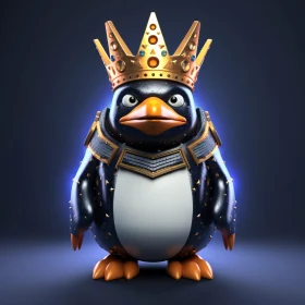 Royal Penguin in Majestic Attire