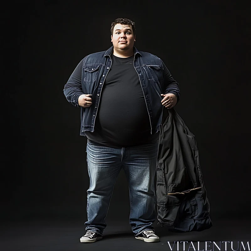 Casual Look of a Man in Denim and Jeans
