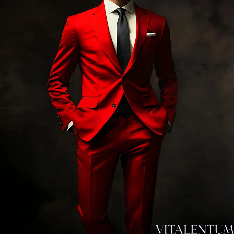 Striking Red Suit for Men