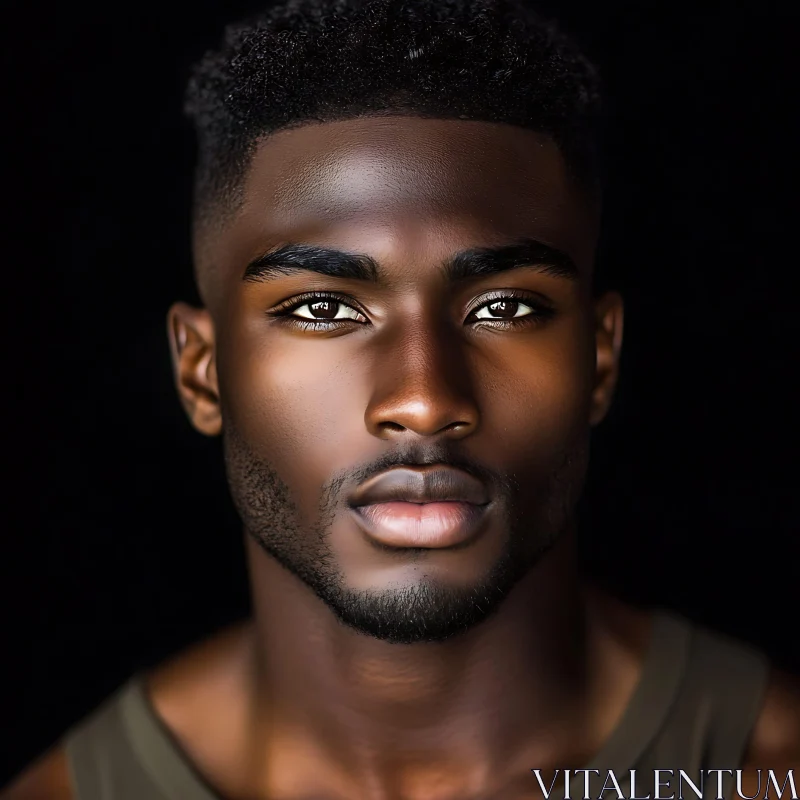 Striking Facial Features of a Man in Close-Up Portrait