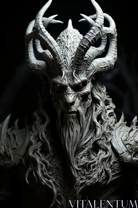 Dark Fantasy Demon with Detailed Armor