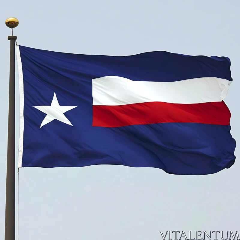 Waving Texas Flag AI Image