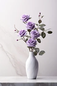 Harmonious Purple Rose Bouquet