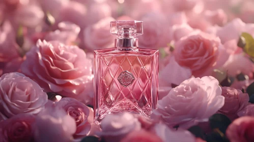 Luxury Fragrance and Pink Roses