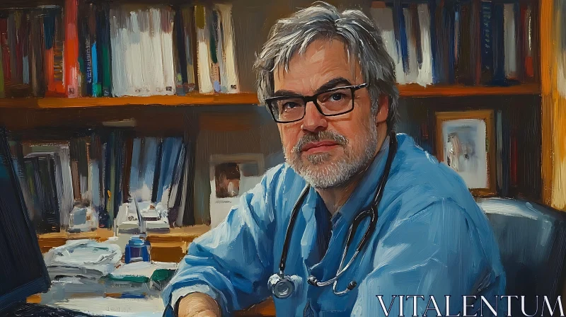 Medical Professional in an Office Portrait AI Image