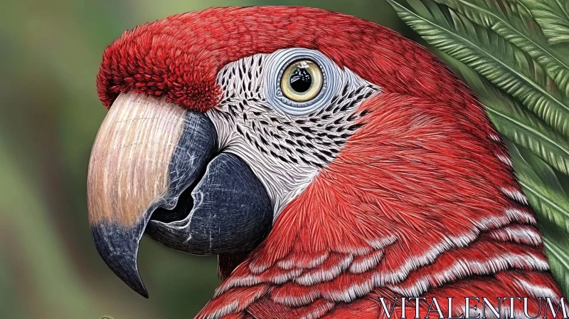 AI ART Detailed Parrot Art